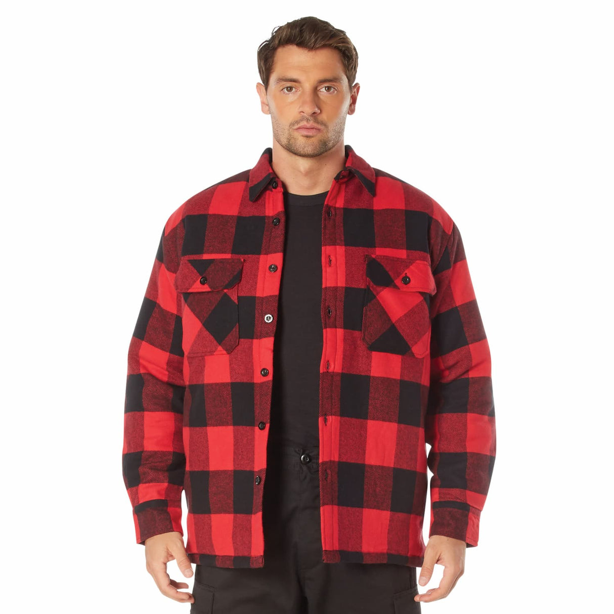 Rothco Men's Buffalo Plaid Flannel Quilt-Lined Shirt Jacket