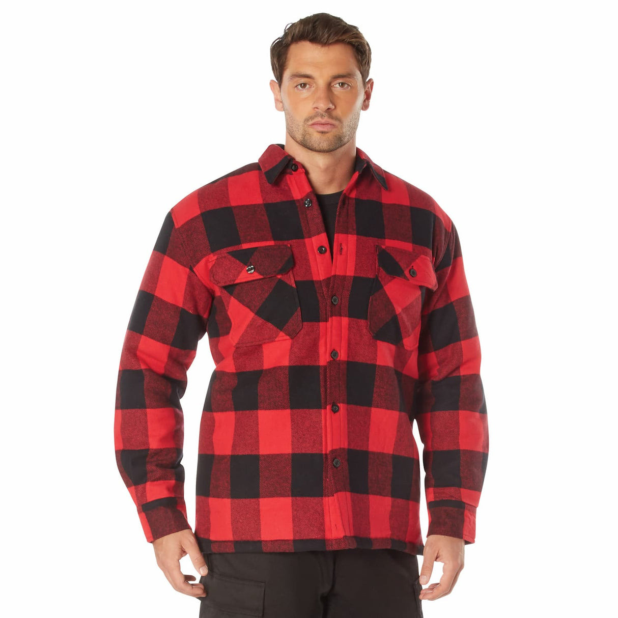 Rothco Men's Buffalo Plaid Flannel Quilt-Lined Shirt Jacket
