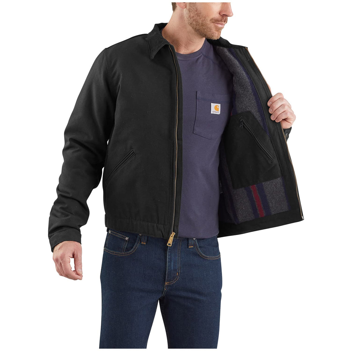 Carhartt Relaxed Fit Duck Blanket-Lined Men's Detroit Jacket