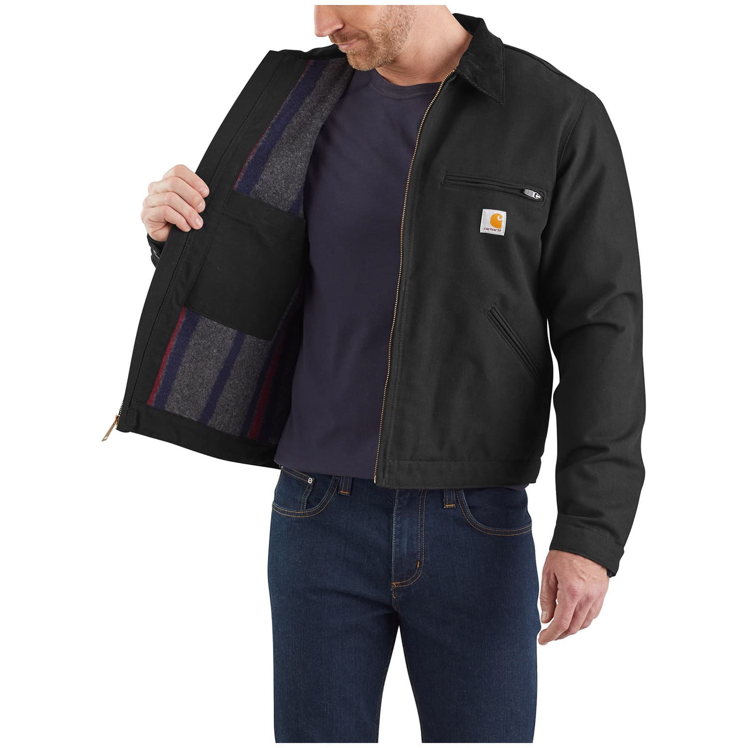 Carhartt Relaxed Fit Duck Blanket-Lined Men's Detroit Jacket