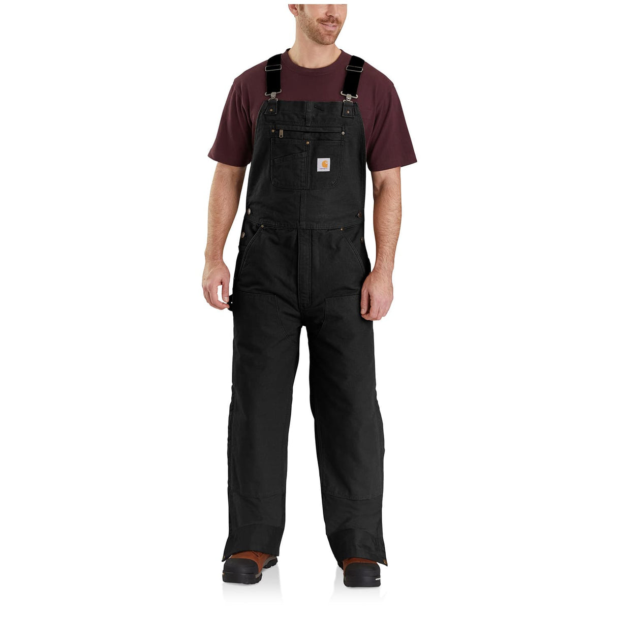 Carhartt Loose Fit Washed Duck Insulated Bib Overall