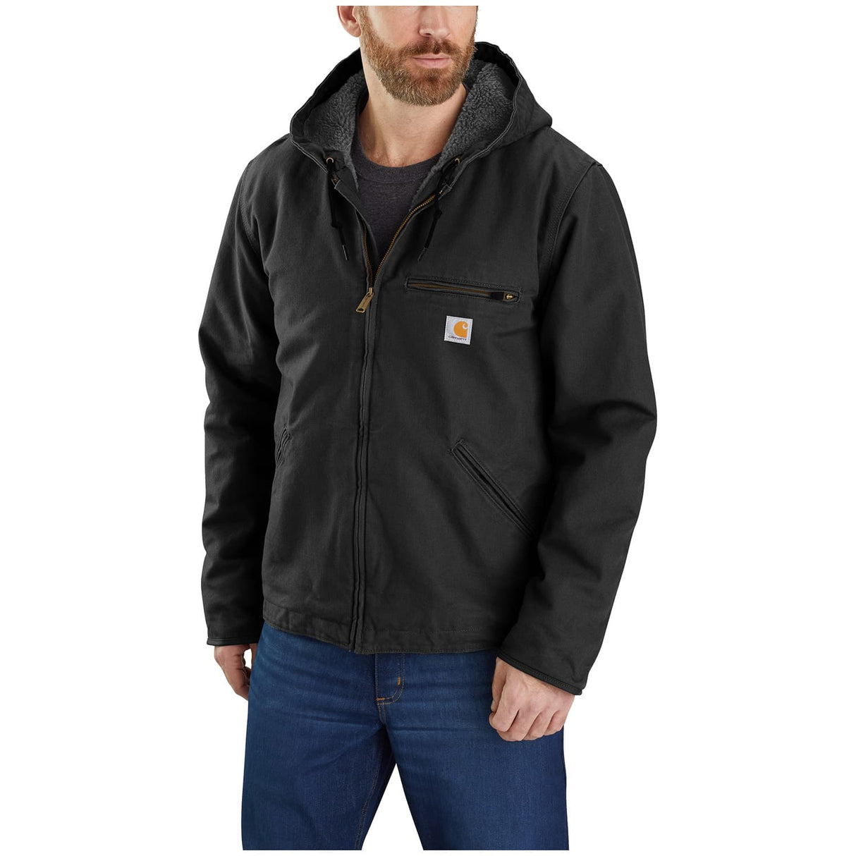 Carhartt Relaxed Fit Washed Duck Sherpa-Lined Men's Jacket