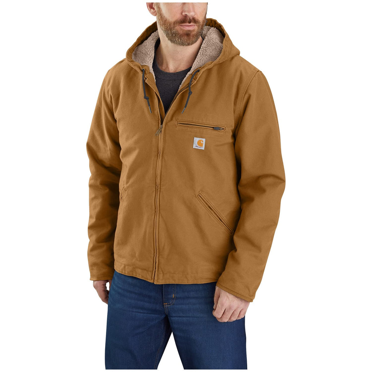 Carhartt Relaxed Fit Washed Duck Sherpa-Lined Men's Jacket