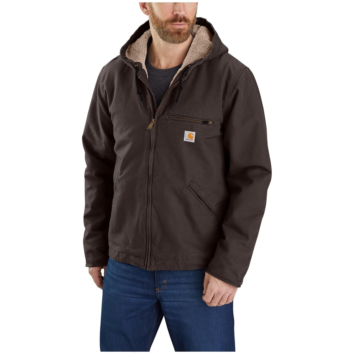 Carhartt Relaxed Fit Washed Duck Sherpa-Lined Men's Jacket