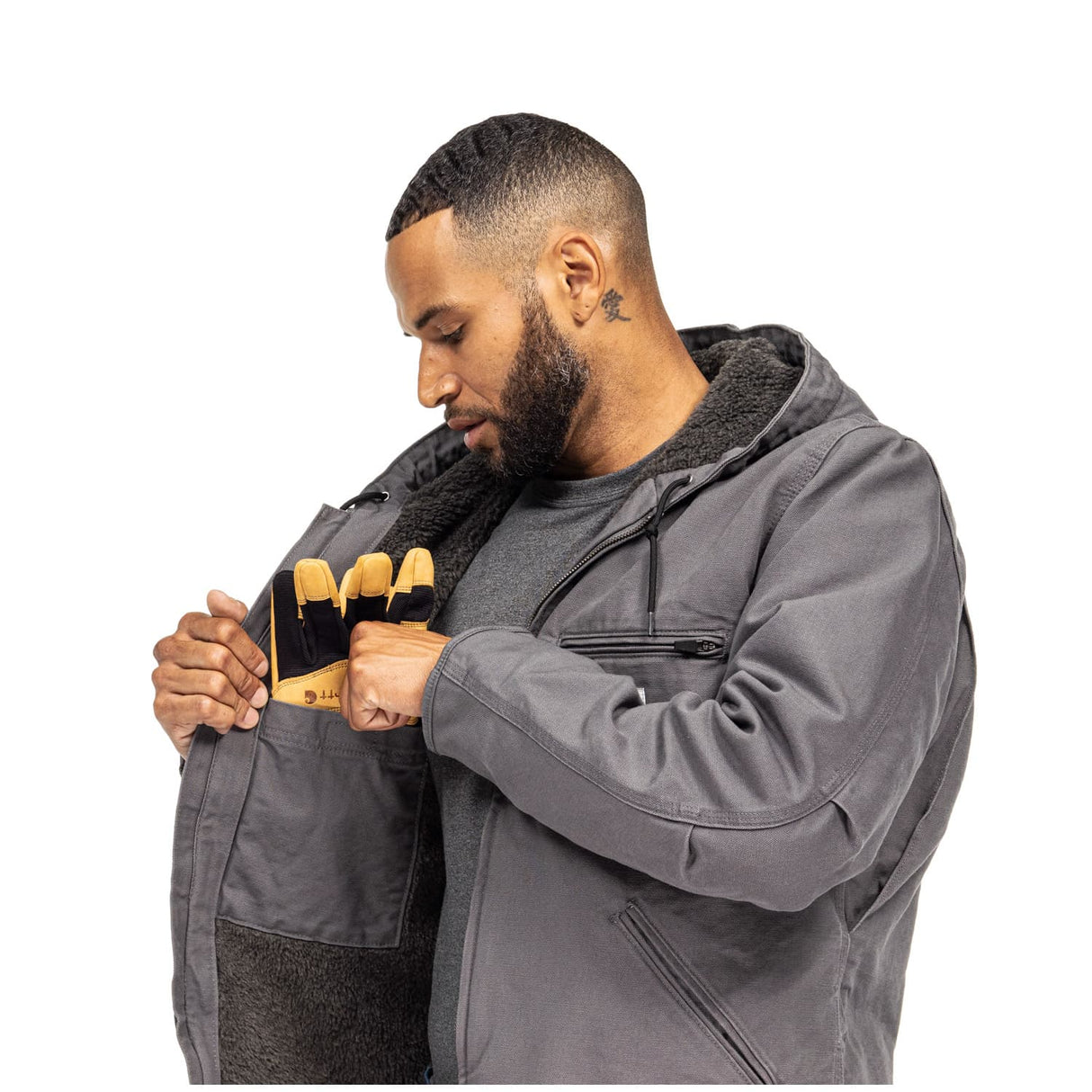 Carhartt Relaxed Fit Washed Duck Sherpa-Lined Men's Jacket