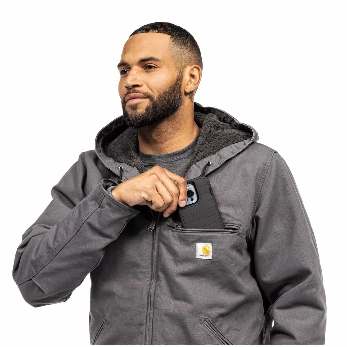 Carhartt Relaxed Fit Washed Duck Sherpa-Lined Men's Jacket