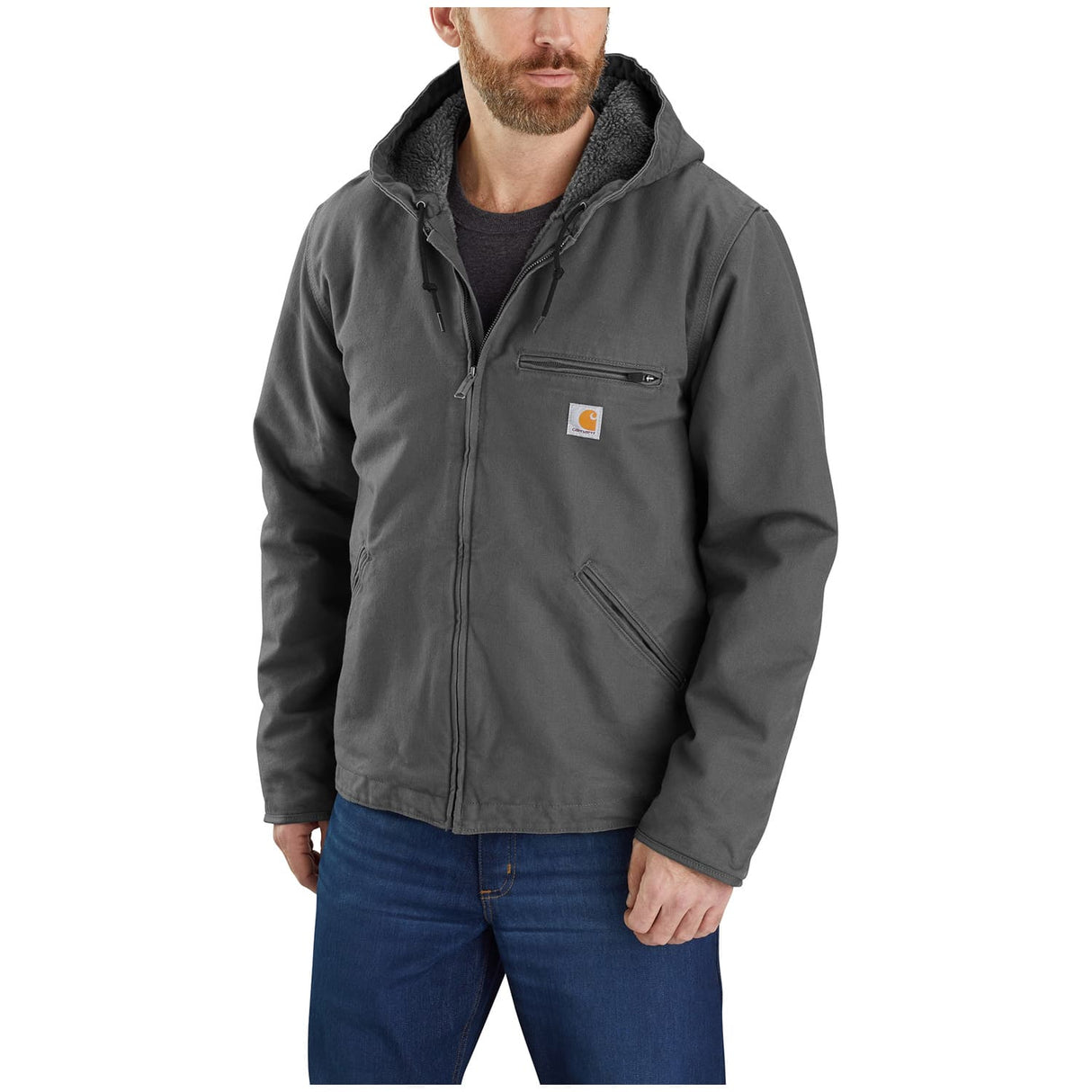 Carhartt Relaxed Fit Washed Duck Sherpa-Lined Men's Jacket