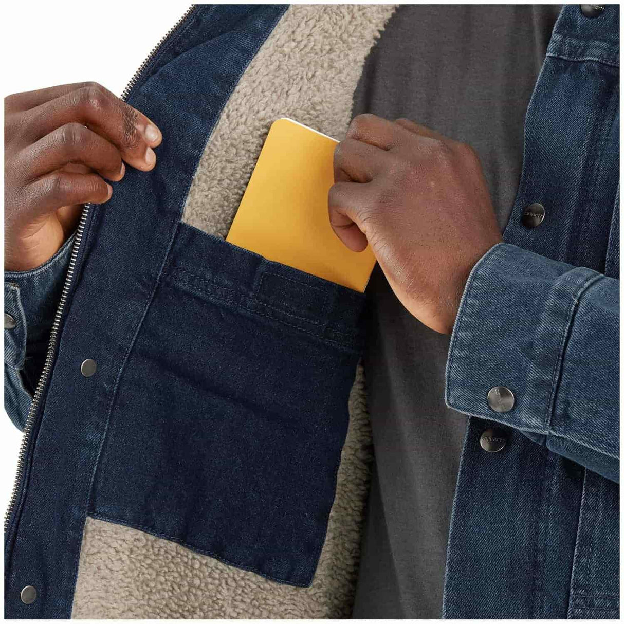 Carhartt Relaxed Fit Denim Sherpa-Lined Men's Jacket
