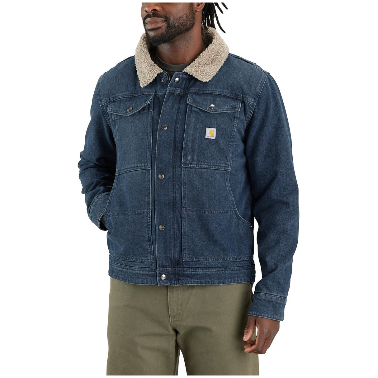 Carhartt Relaxed Fit Denim Sherpa-Lined Men's Jacket