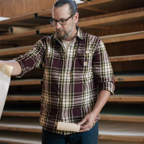 Carhartt Loose Fit Heavyweight Flannel Long-Sleeve Plaid Shirt