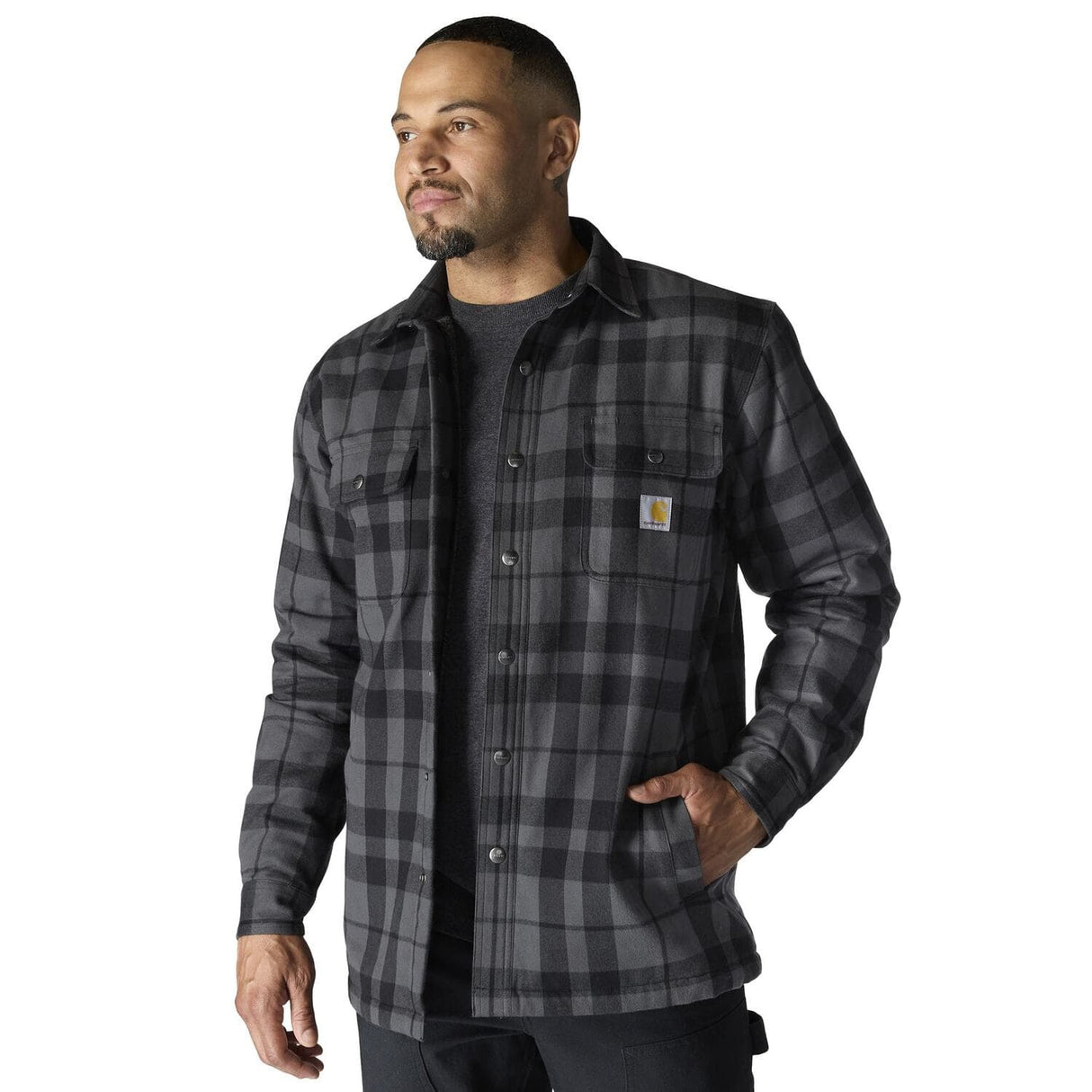 Carhartt Relaxed Fit Flannel Sherpa-Lined Shirt Jac