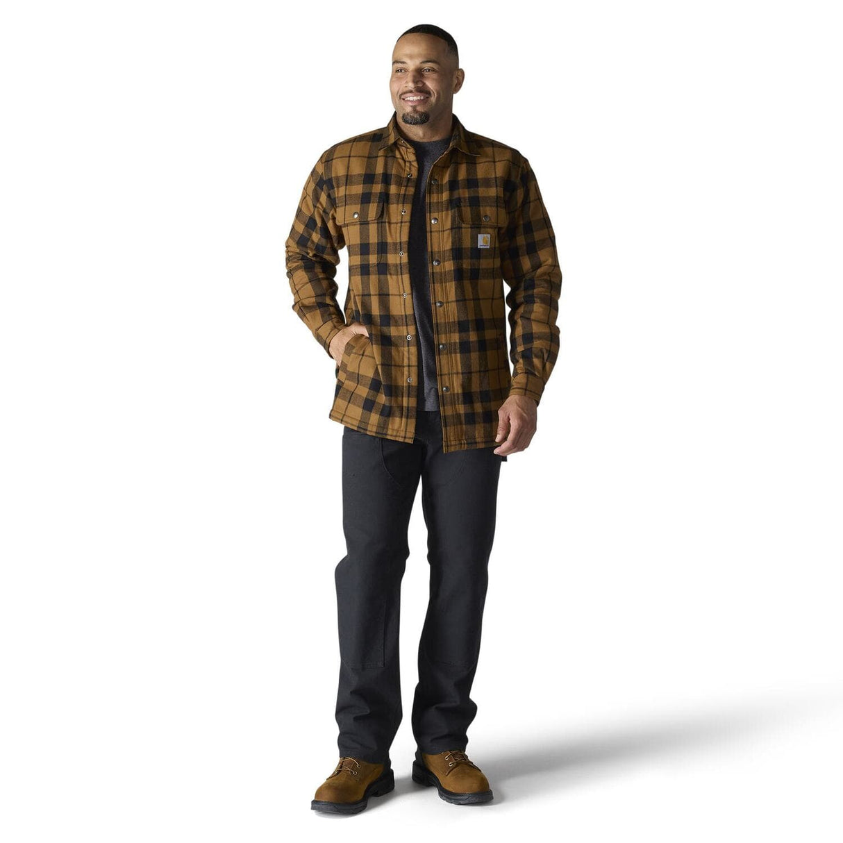 Carhartt Relaxed Fit Flannel Sherpa-Lined Shirt Jac