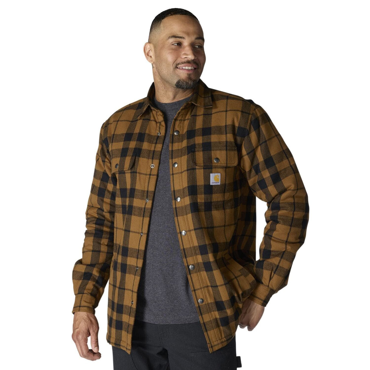 Carhartt Relaxed Fit Flannel Sherpa-Lined Shirt Jac