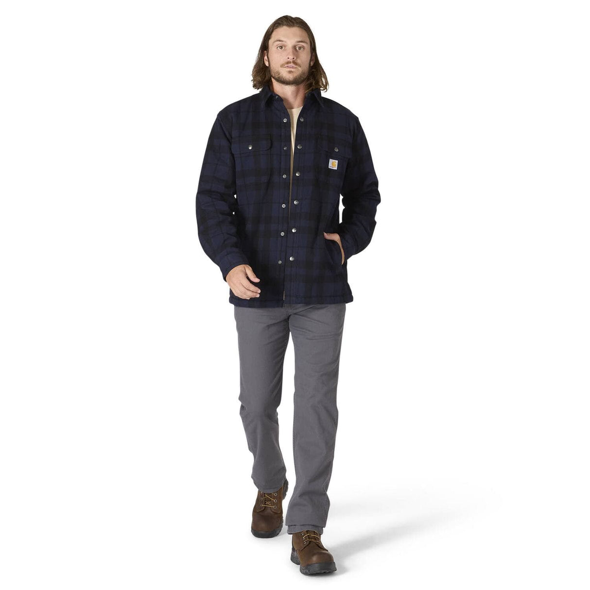 Carhartt Relaxed Fit Flannel Sherpa-Lined Shirt Jac