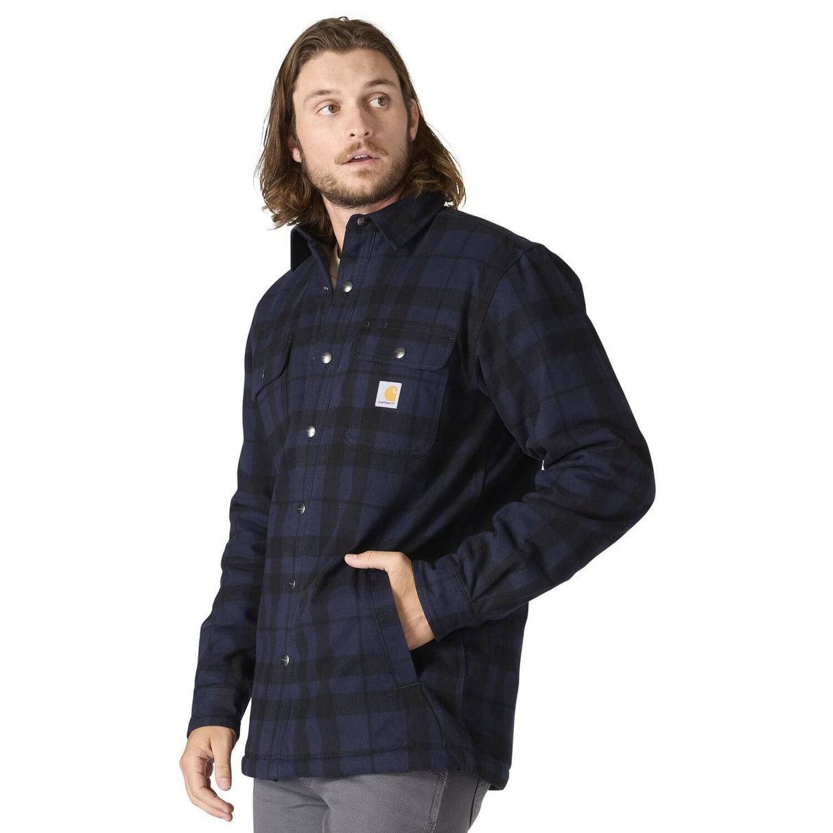 Carhartt Relaxed Fit Flannel Sherpa-Lined Shirt Jac