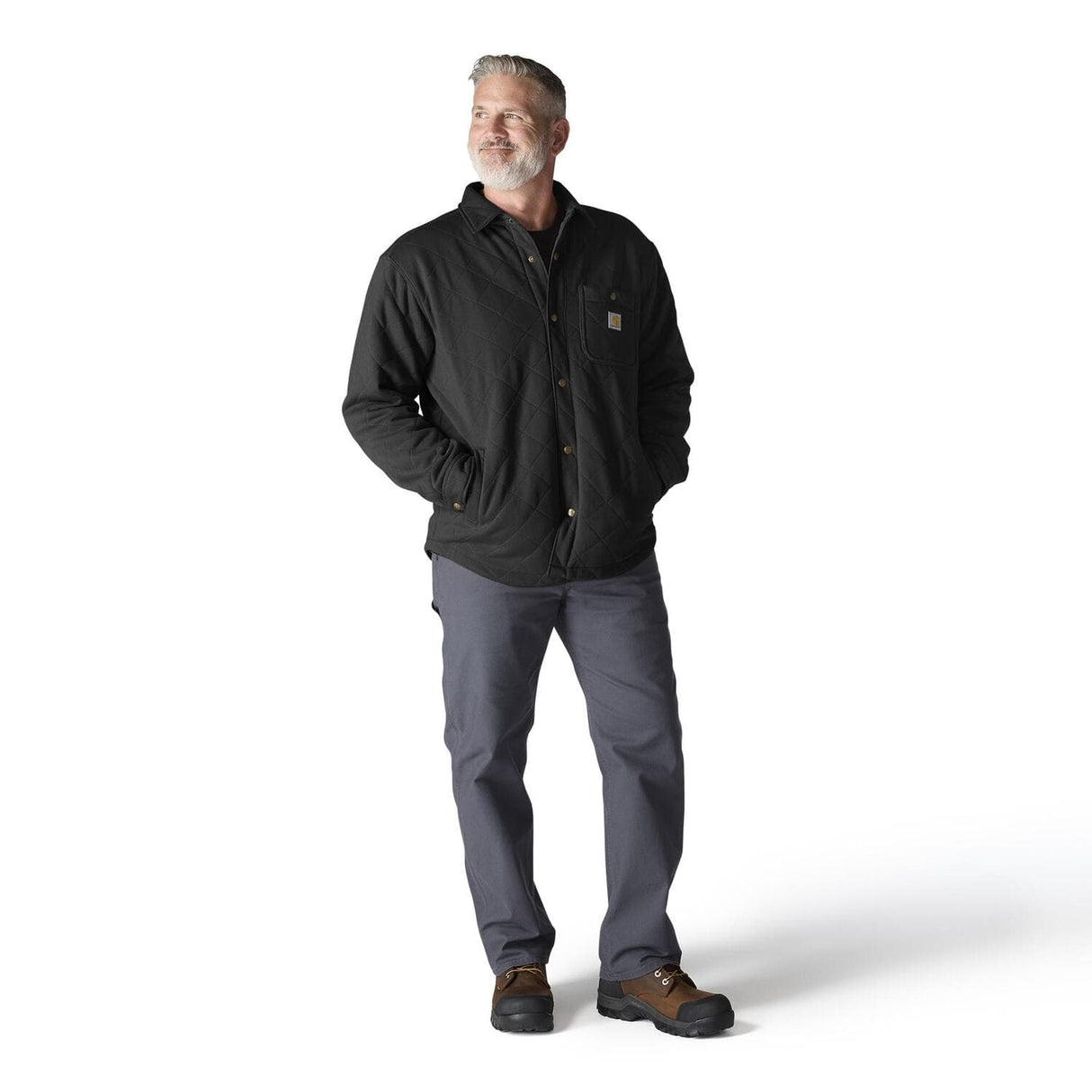 Carhartt Rain Defender Loose Fit Heavyweight Quilted Snap Front Men's Shirt Jac