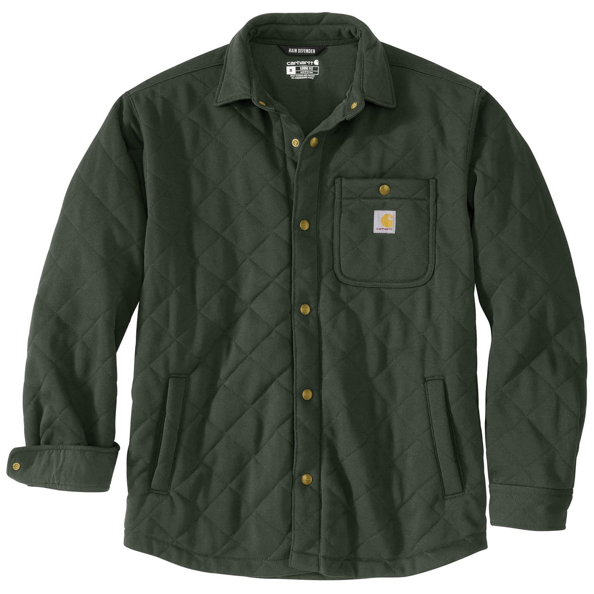 Carhartt Rain Defender Loose Fit Heavyweight Quilted Snap Front Men's Shirt Jac