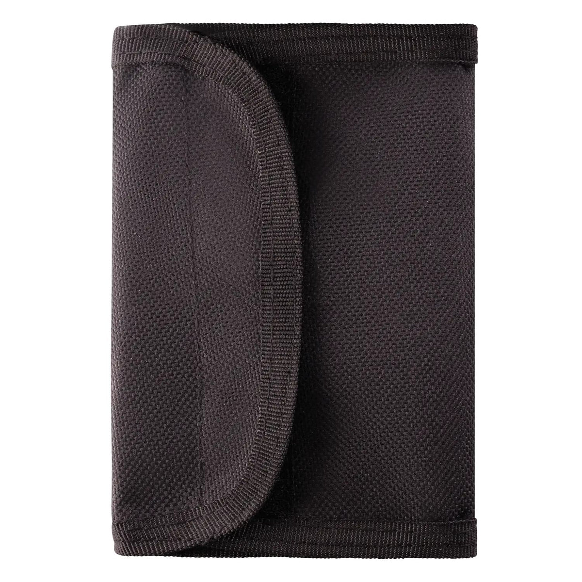 Deluxe Black Tri-Fold Wallet with Badge Holder