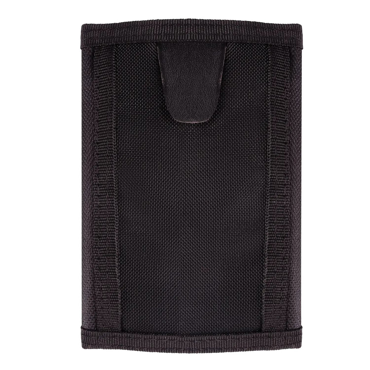 Deluxe Black Tri-Fold Wallet with Badge Holder