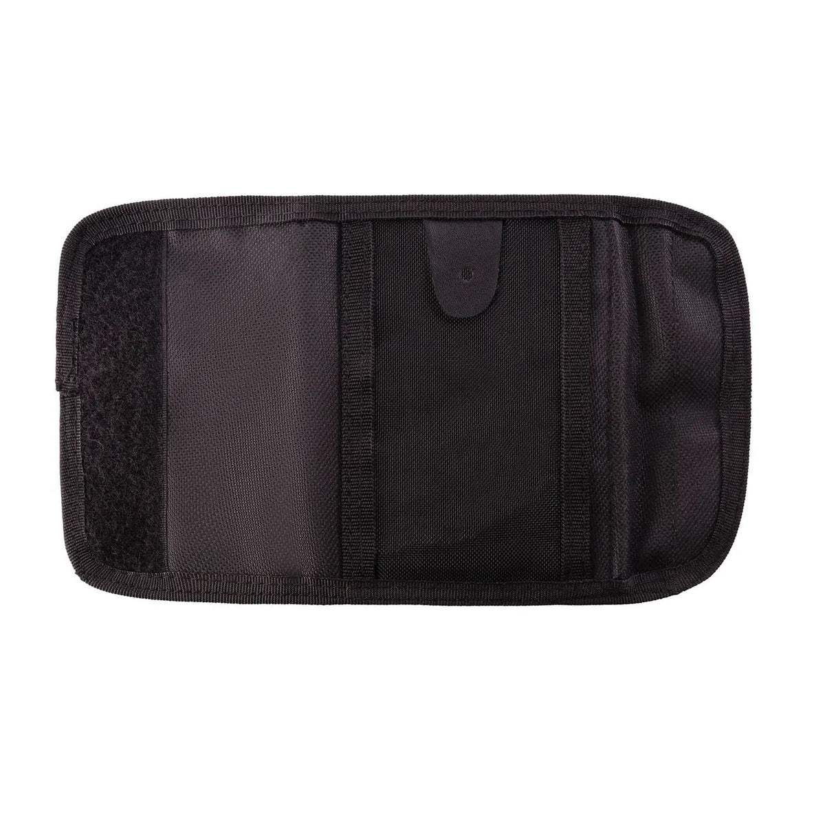 Deluxe Black Tri-Fold Wallet with Badge Holder