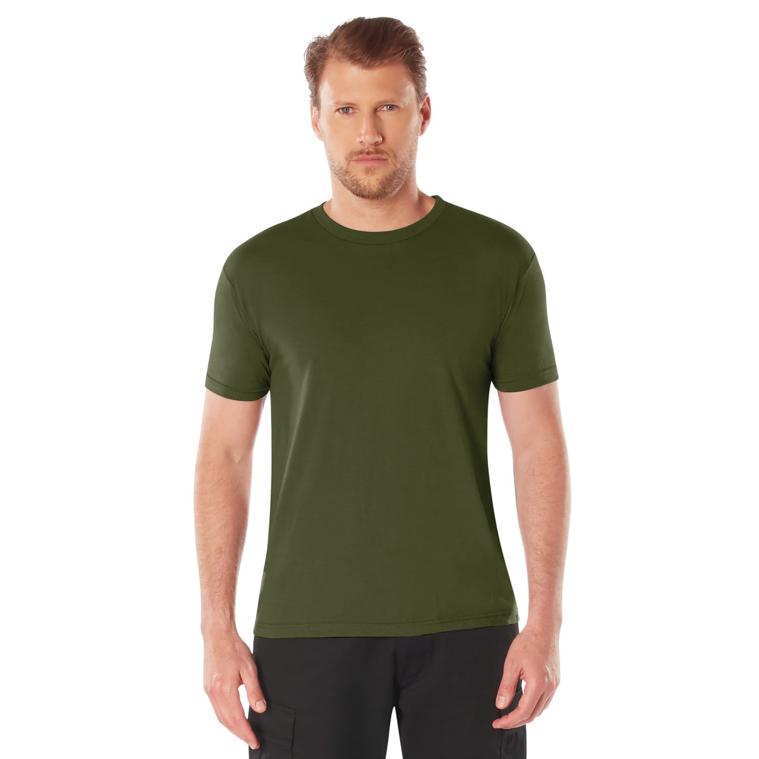 Olive Drab Athletic Fit Crew Neck Military T-Shirt