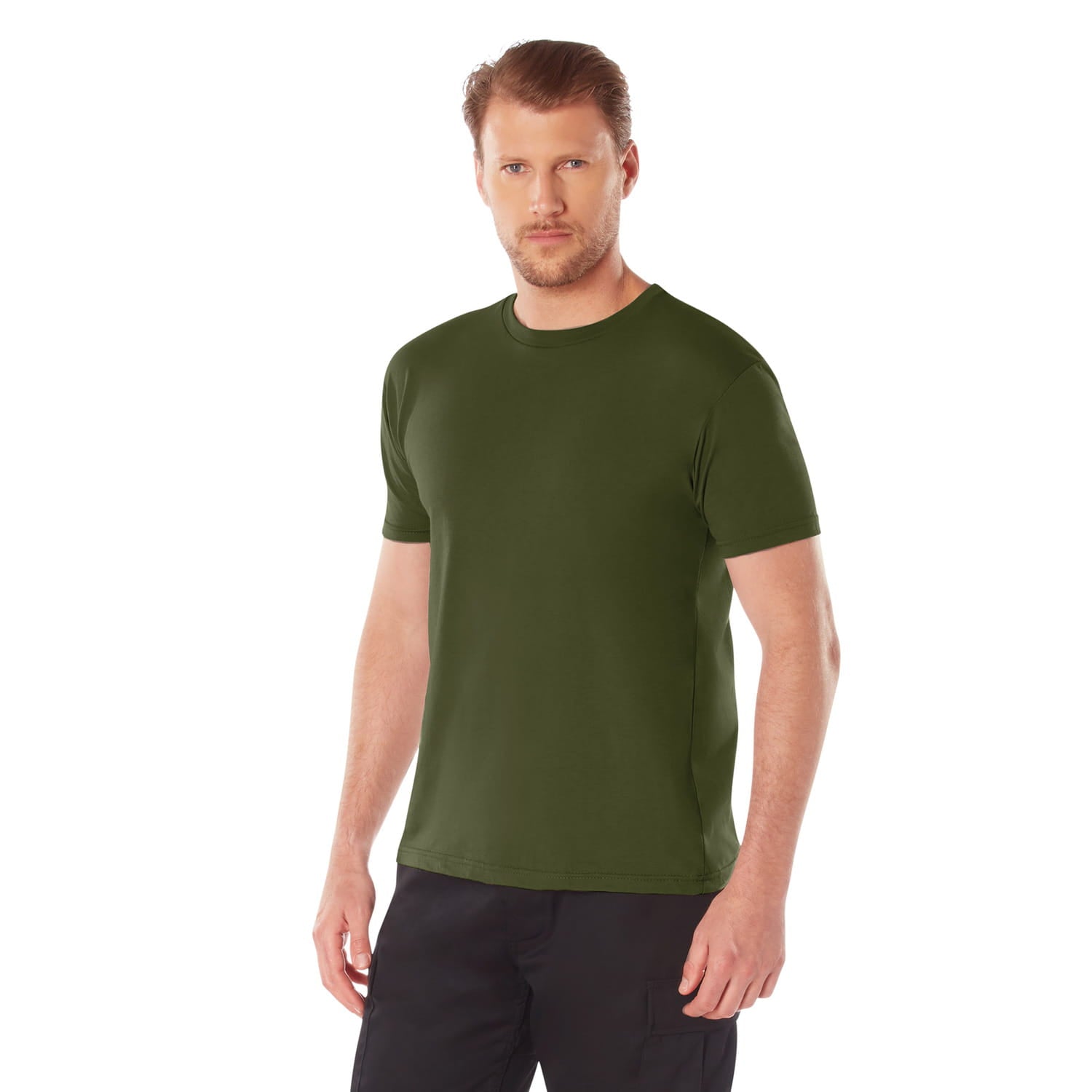 Olive Drab Athletic Fit Crew Neck Military T-Shirt