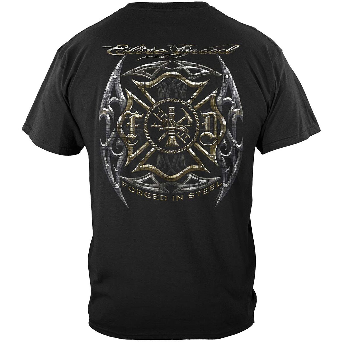 Elite Breed Firefighter Blades Black Foil T-Shirt - Black