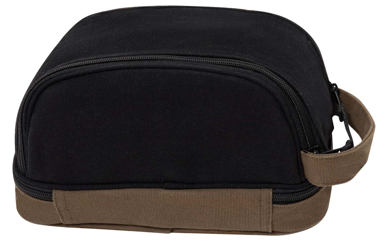 Two-Tone Dual-Compartment Canvas Dopp Kit