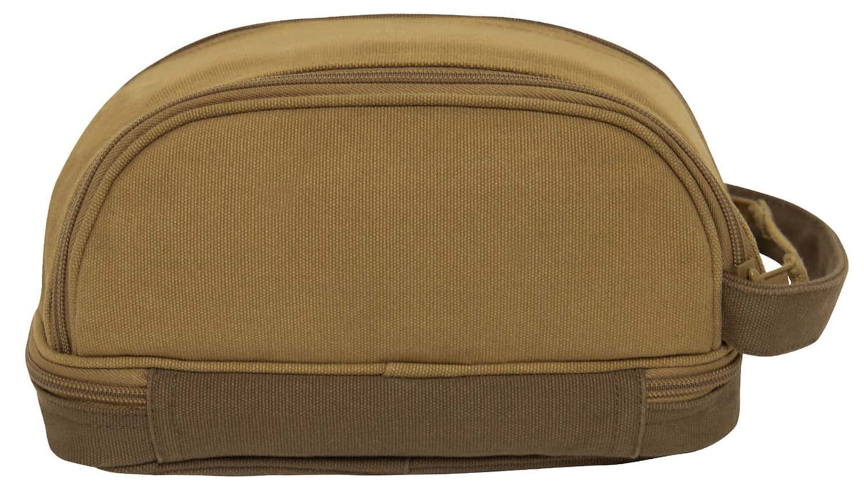 Two-Tone Dual-Compartment Canvas Dopp Kit