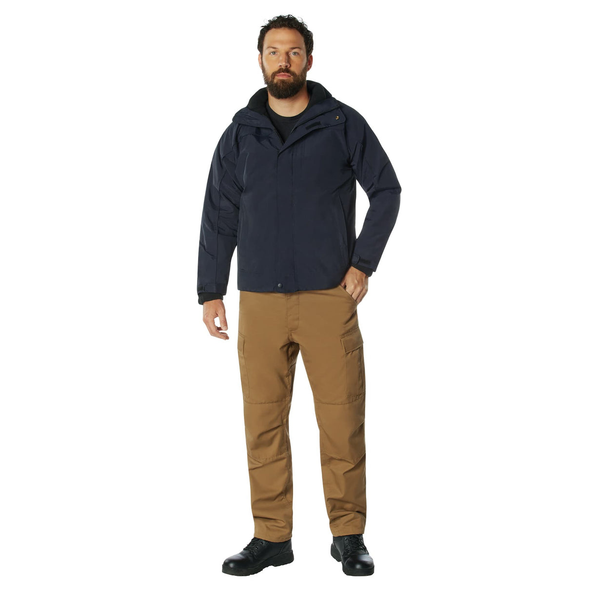 Navy Blue 3-in-1 Waterproof Winter Jacket