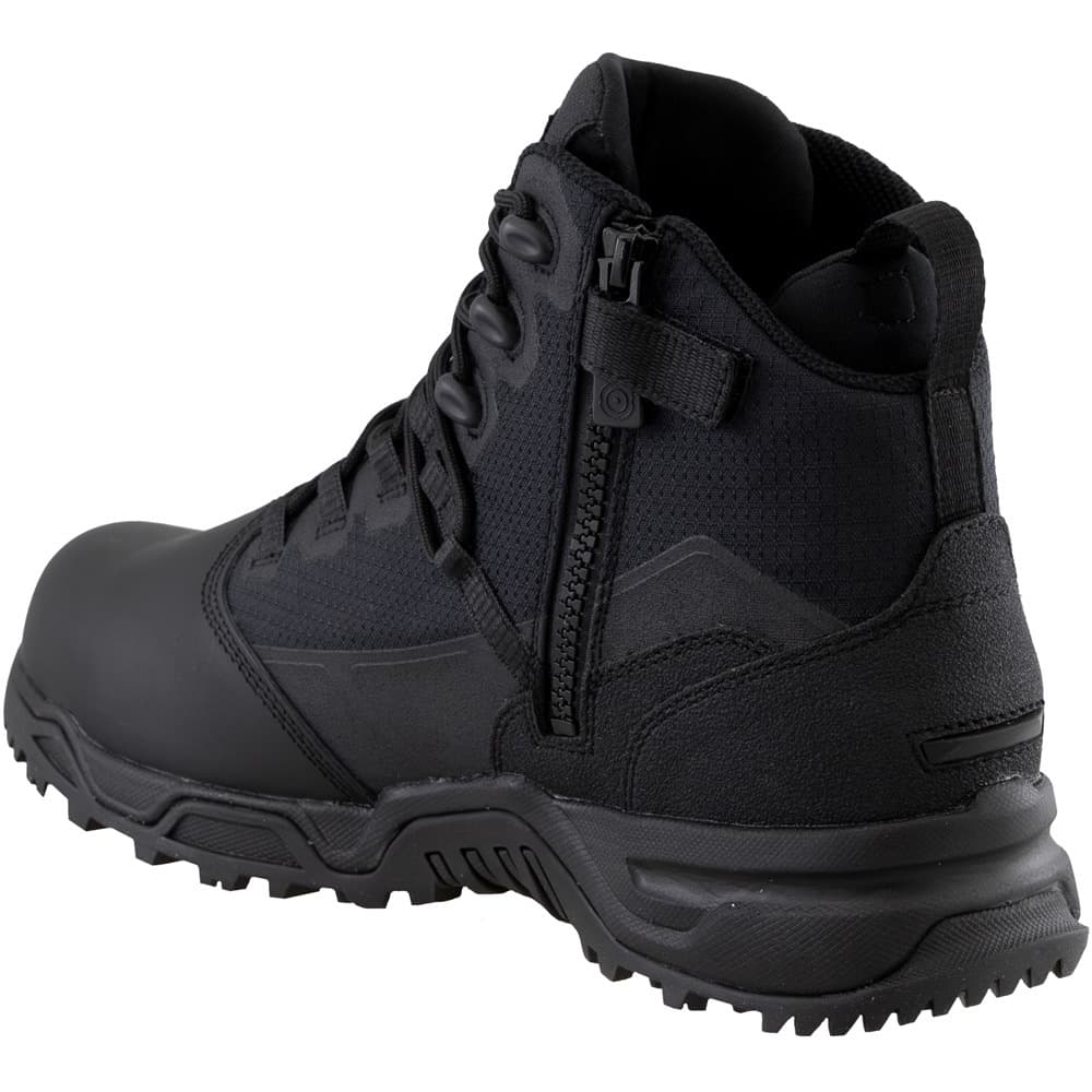 Original S.W.A.T. Alpha Fury 2.0 6-inch Polishable Toe Side-Zip Men's Black Tactical Boot