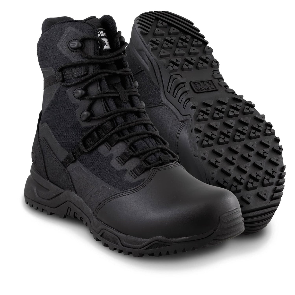 Original S.W.A.T. Alpha Fury 2.0 8-inch Polishable Toe Side-Zip Men's Black Tactical Boot