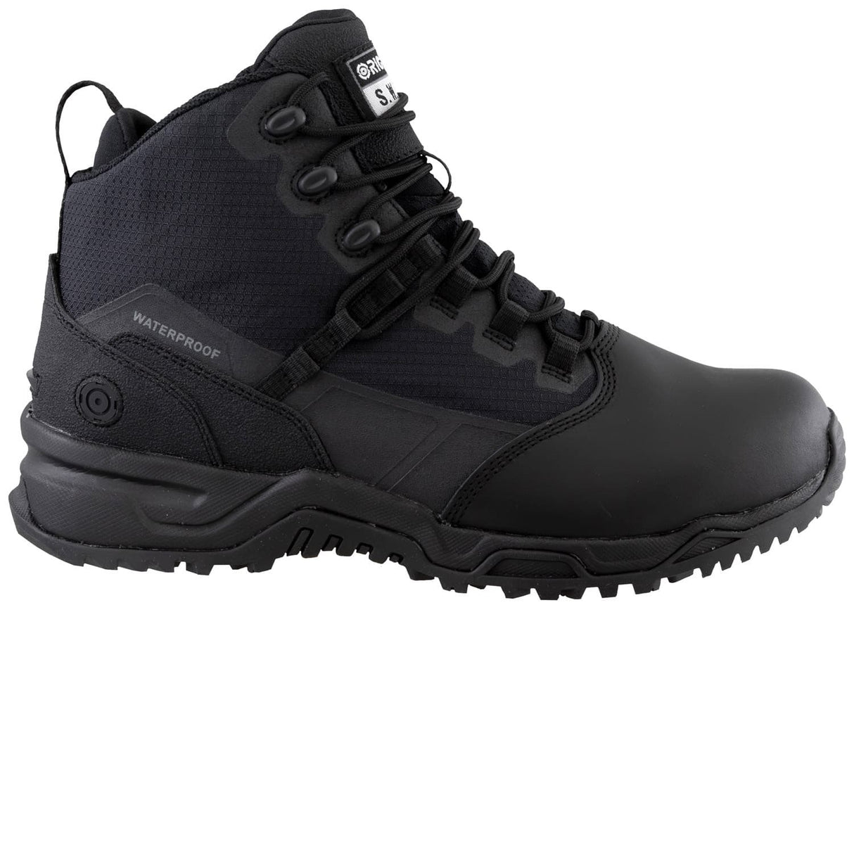 Original S.W.A.T. Alpha Fury 2.0 6-inch Polishable Toe Side-Zip Waterproof Men's Black Tactical Boot