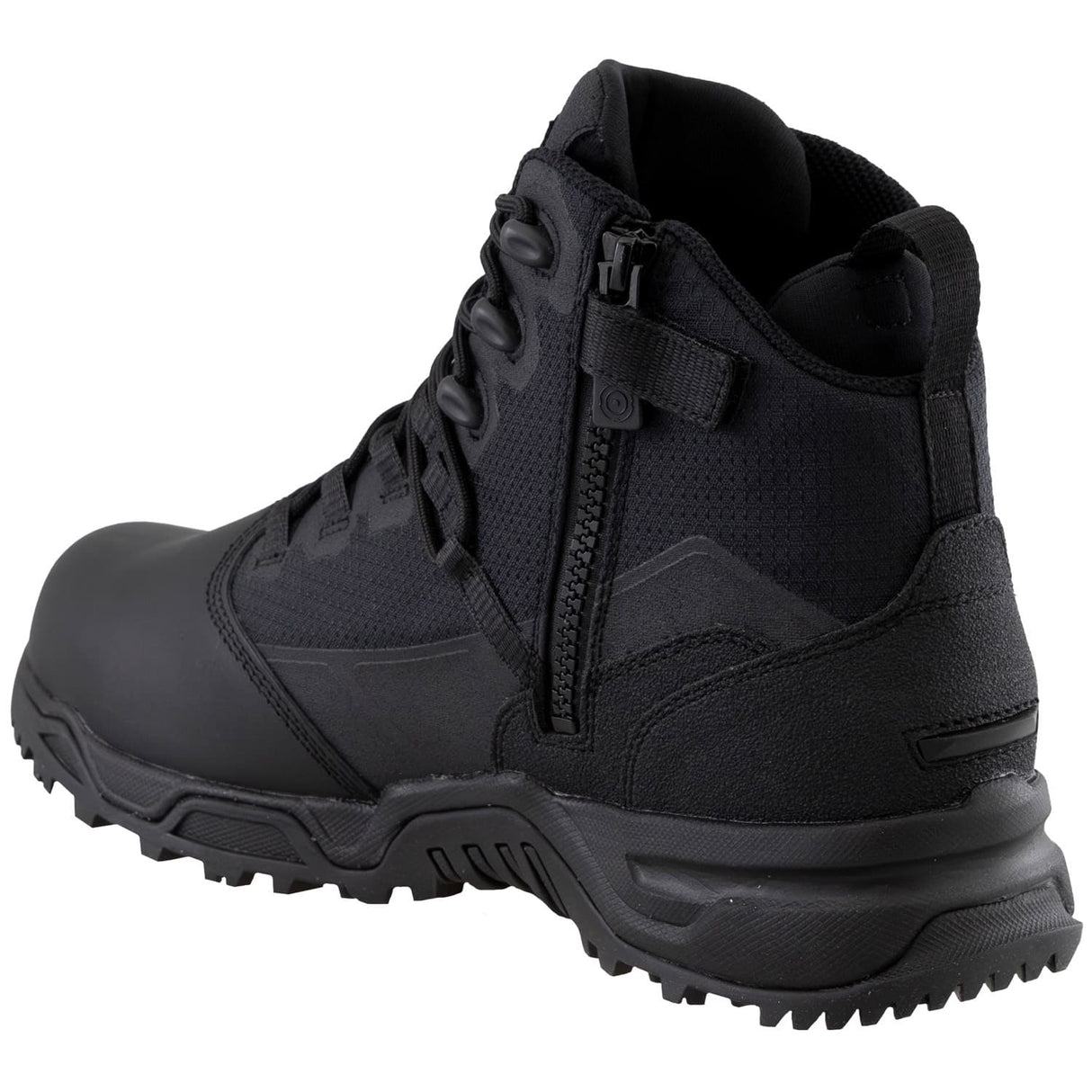 Original S.W.A.T. Alpha Fury 2.0 6-inch Polishable Toe Side-Zip Waterproof Men's Black Tactical Boot