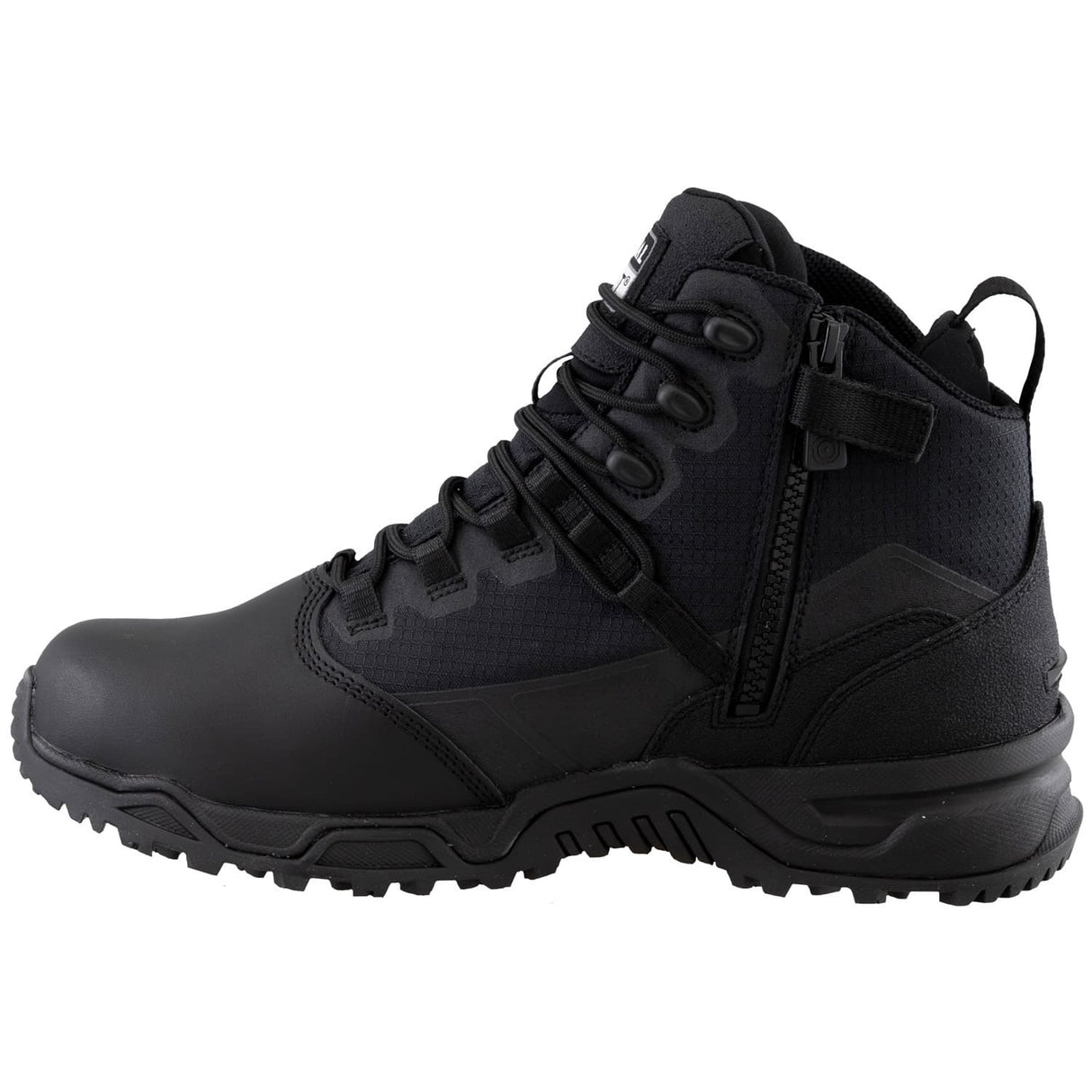 Original S.W.A.T. Alpha Fury 2.0 6-inch Polishable Toe Side-Zip Waterproof Men's Black Tactical Boot