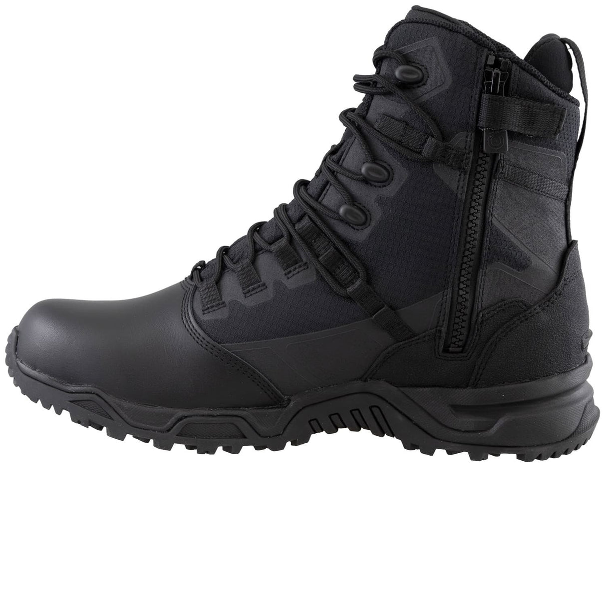 Original S.W.A.T. Alpha Fury 2.0 8-inch Polishable Toe Side-Zip Waterproof Men's Black Tactical Boot