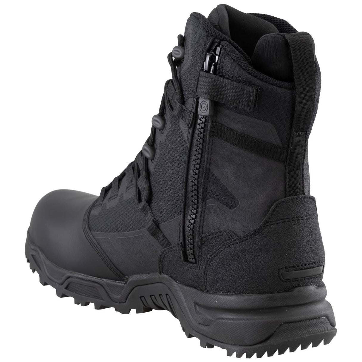 Original S.W.A.T. Alpha Fury 2.0 8-inch Polishable Toe Side-Zip Waterproof Men's Black Tactical Boot