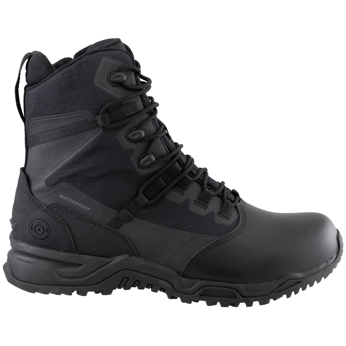 Original S.W.A.T. Alpha Fury 2.0 8-inch Polishable Toe Side-Zip Waterproof Men's Black Tactical Boot