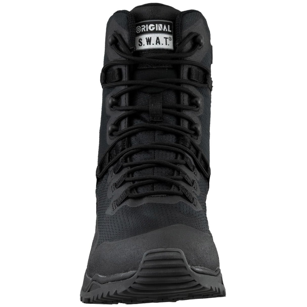 Original S.W.A.T. Alpha Fury 2.0 8-inch Side-Zip Safety Toe Men's Black Tactical Boot