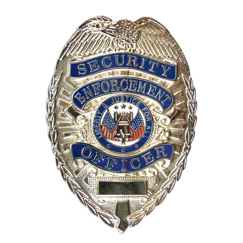 Deluxe Silver Security Officer Badge