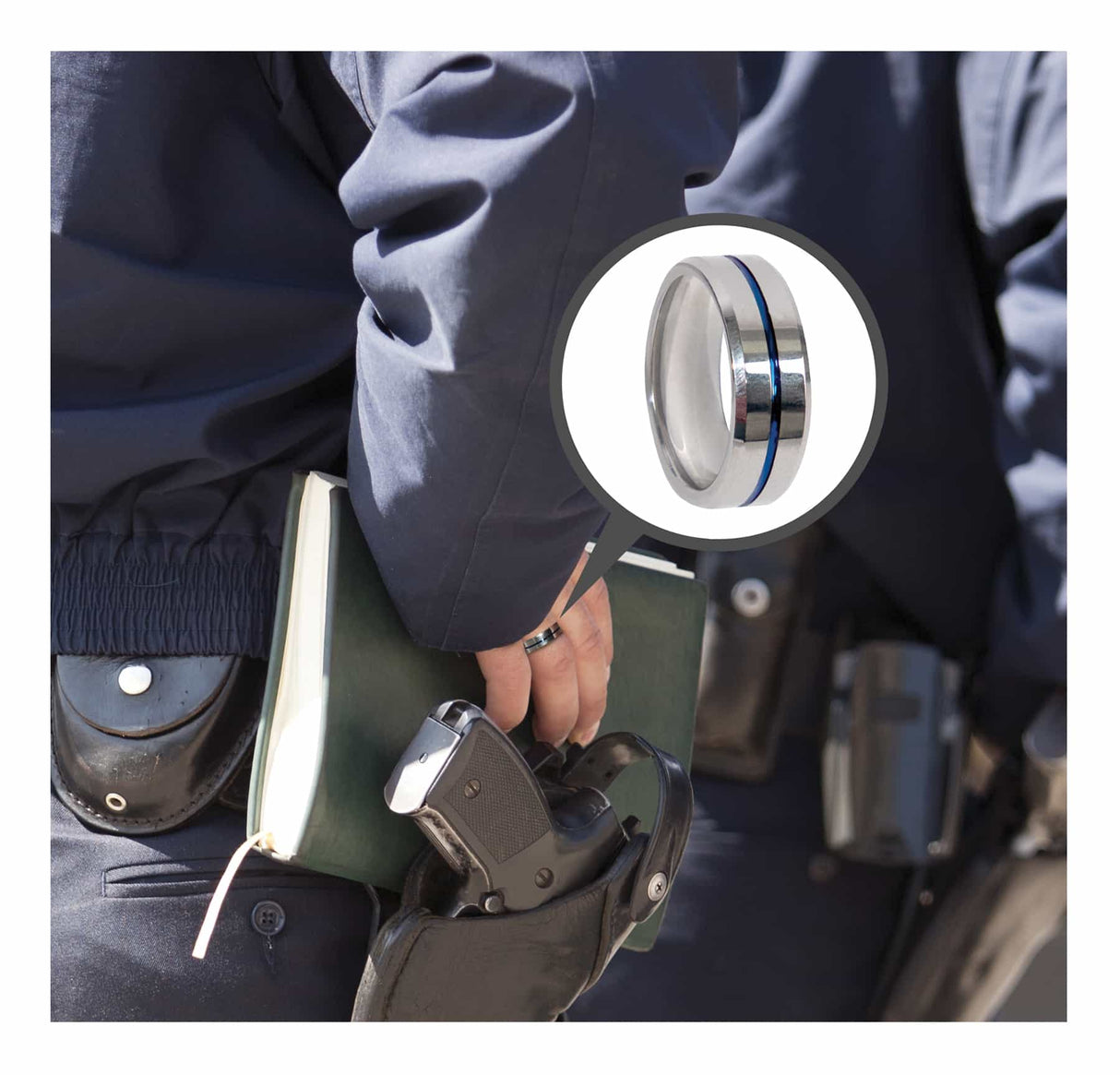 Thin Blue Line Police 8mm Tungsten Ring