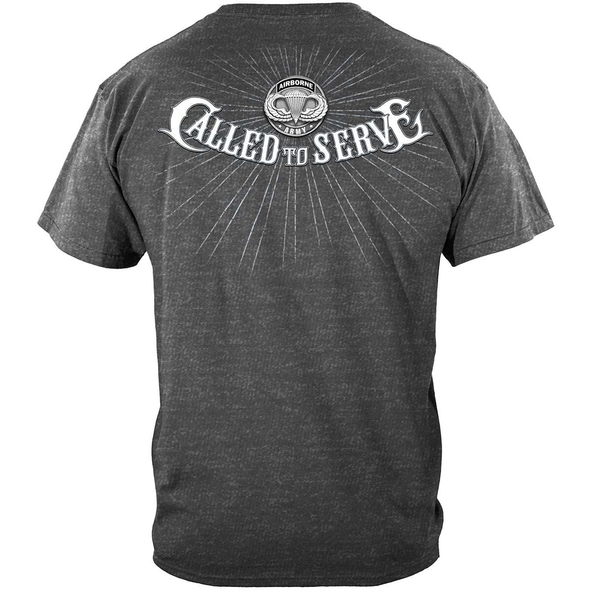 Airborne Army Called to Serve T- Shirt - Charcoal Heather