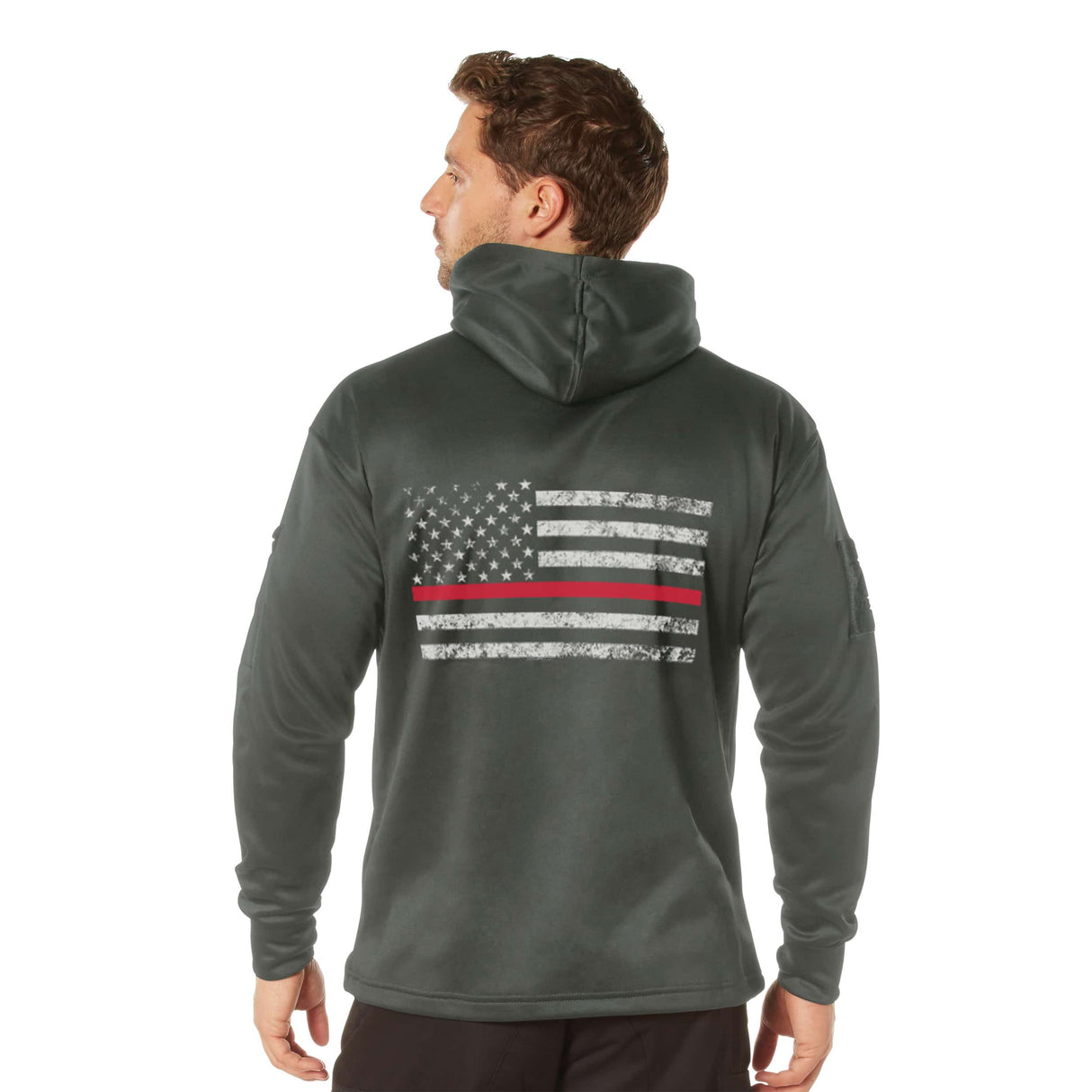 Thin Red Line Flag Concealed Carry Hooded Sweatshirt