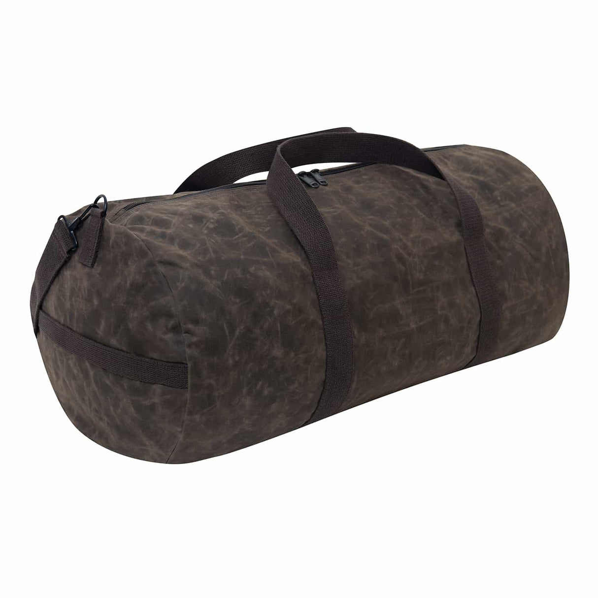 24-Inch Vintage Round Waxed Canvas Duffle Bag