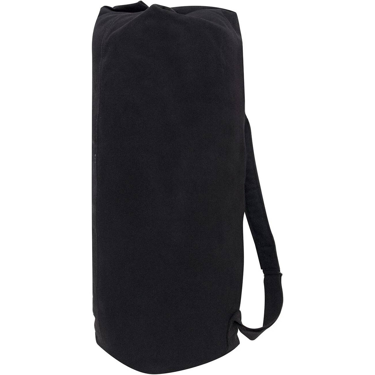 22-Inch Black Canvas Military Duffle Bag