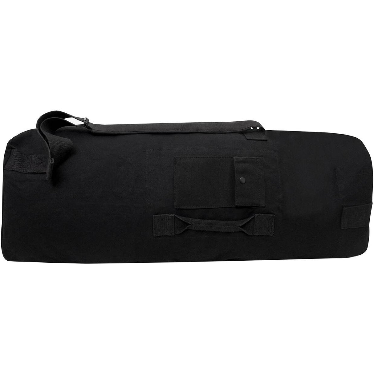 22-Inch Black Canvas Military Duffle Bag