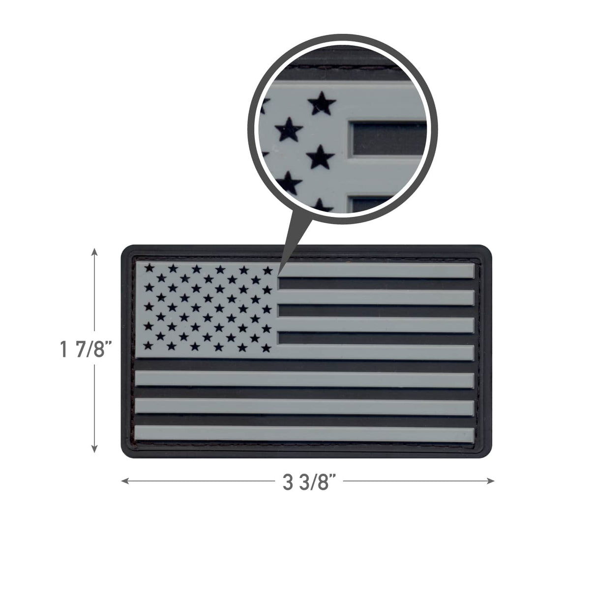 PVC American Flag Hook and Loop Patch
