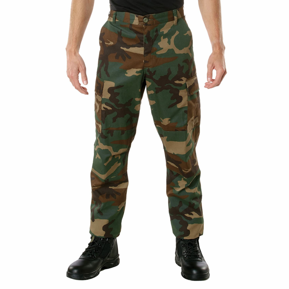 Relaxed Fit Camouflage Zipper Fly Military Cargo Pant