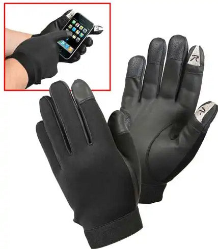 Black Touch Screen Compatible Tactical Gloves