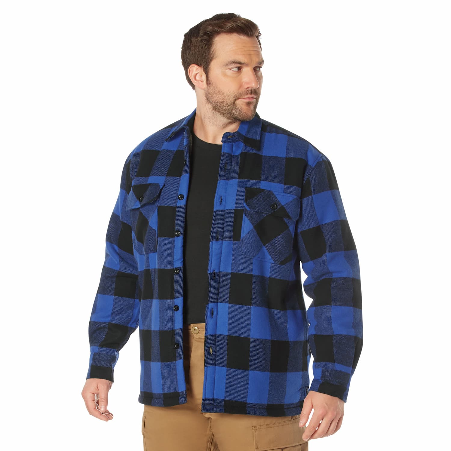 Extra Heavyweight Sherpa-Lined Plaid Flannel Shirt